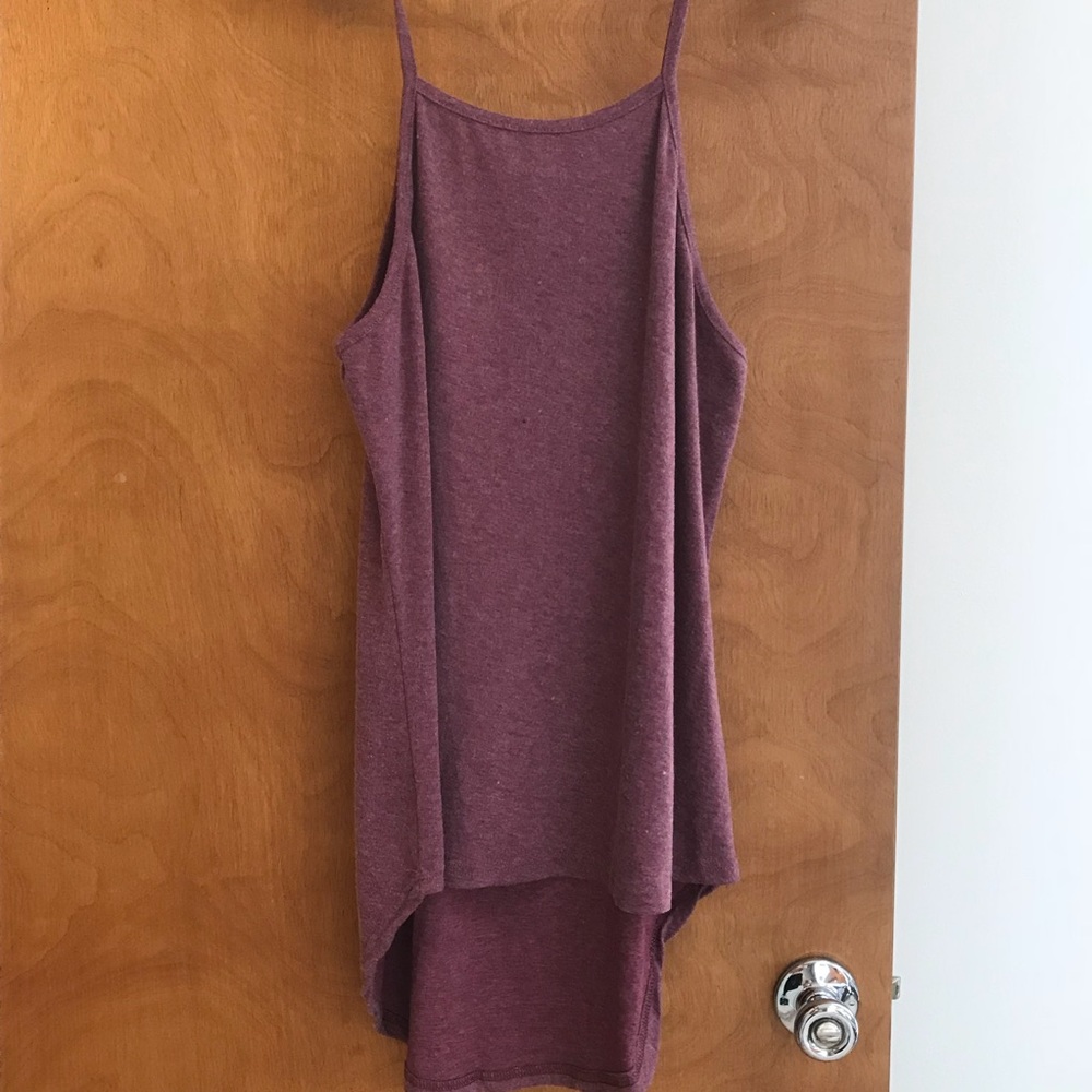Pink high low tank top